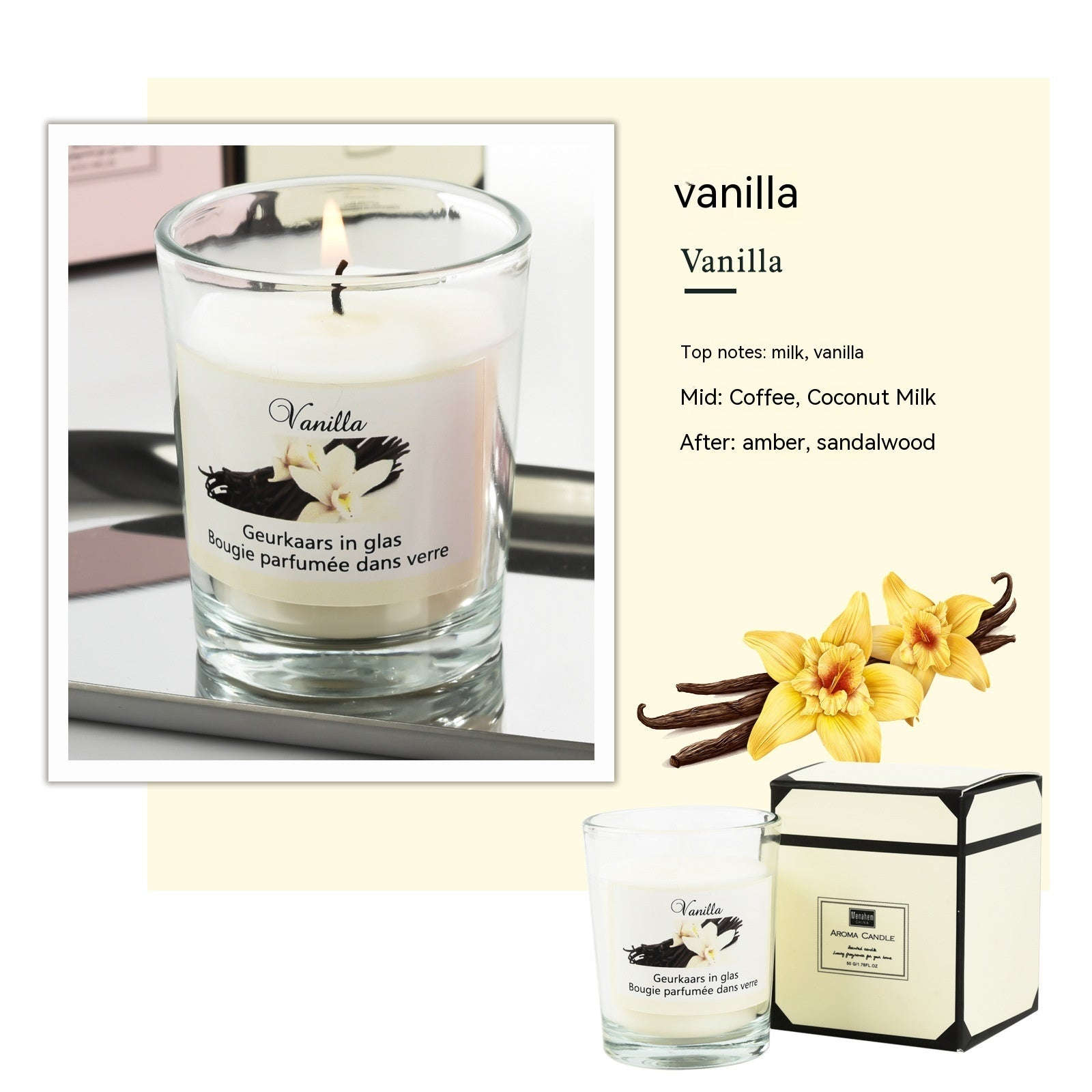 Plant Candles Aromatherapy Glass Romantic Fragrance Orazek UK Ltd