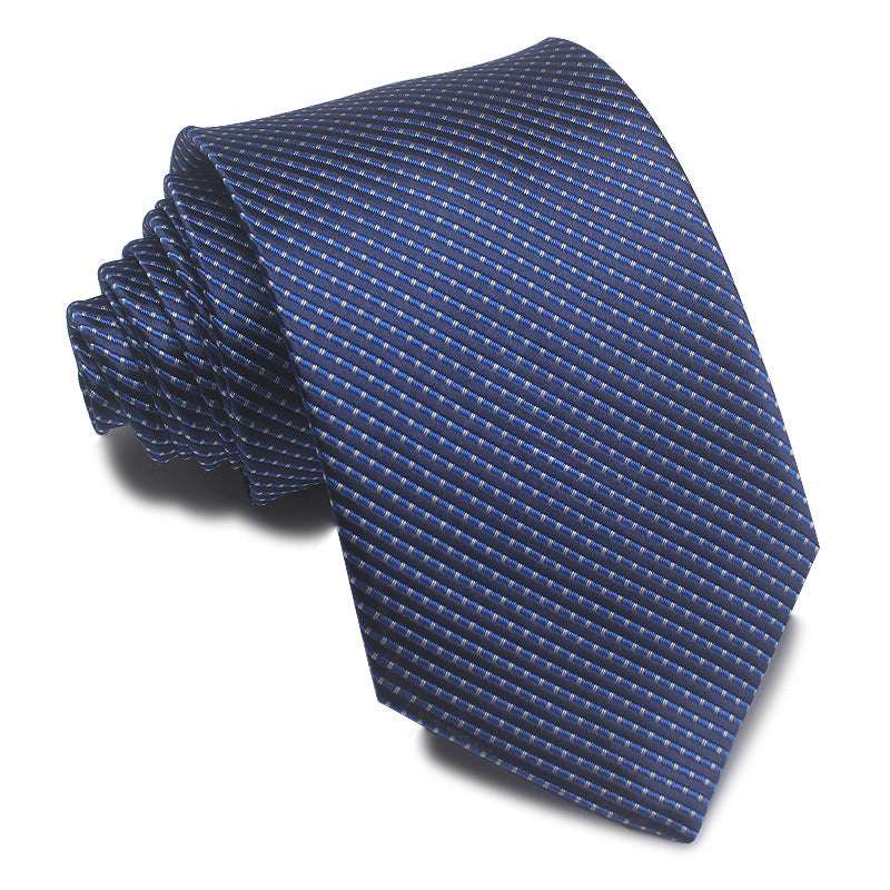 Polyester Jacquard Striped Tie Men's Business Formal Red Black Blue | Orazek UK Ltd
