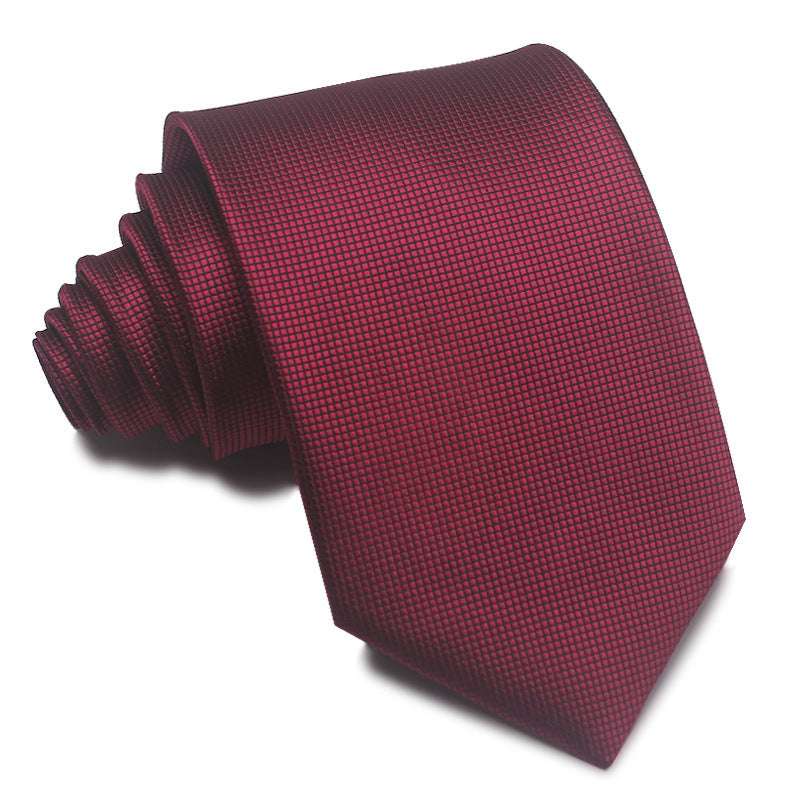Polyester Jacquard Striped Tie Men's Business Formal Red Black Blue | Orazek UK Ltd
