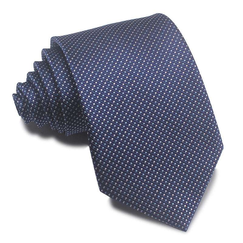 Polyester Jacquard Striped Tie Men's Business Formal Red Black Blue | Orazek UK Ltd