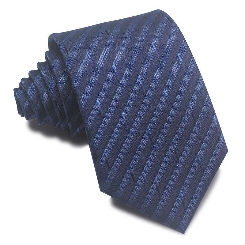 Polyester Jacquard Striped Tie Men's Business Formal Red Black Blue | Orazek UK Ltd