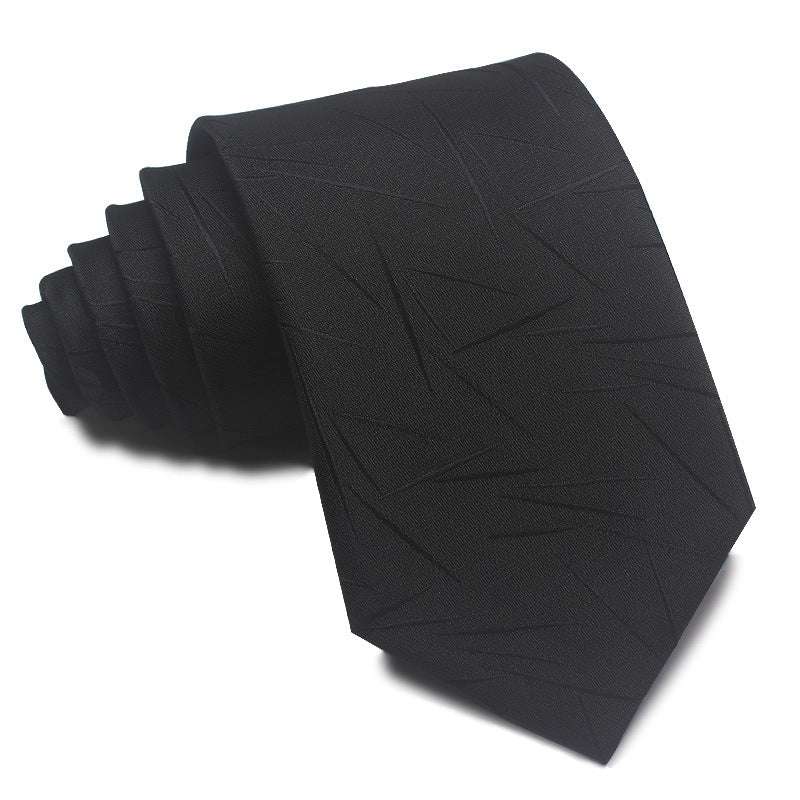 Polyester Jacquard Striped Tie Men's Business Formal Red Black Blue | Orazek UK Ltd
