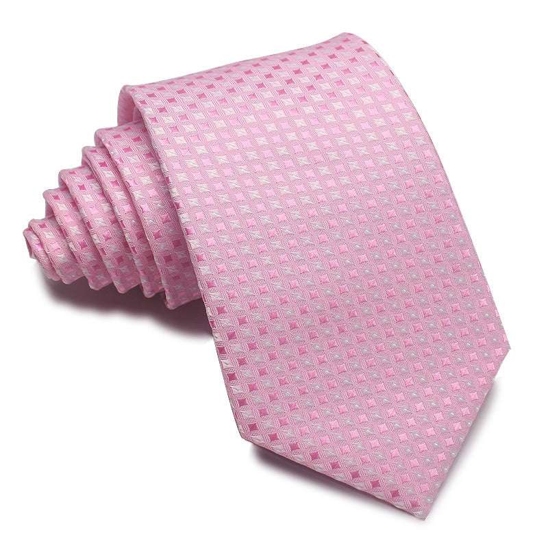 Polyester Jacquard Striped Tie Men's Business Formal Red Black Blue | Orazek UK Ltd