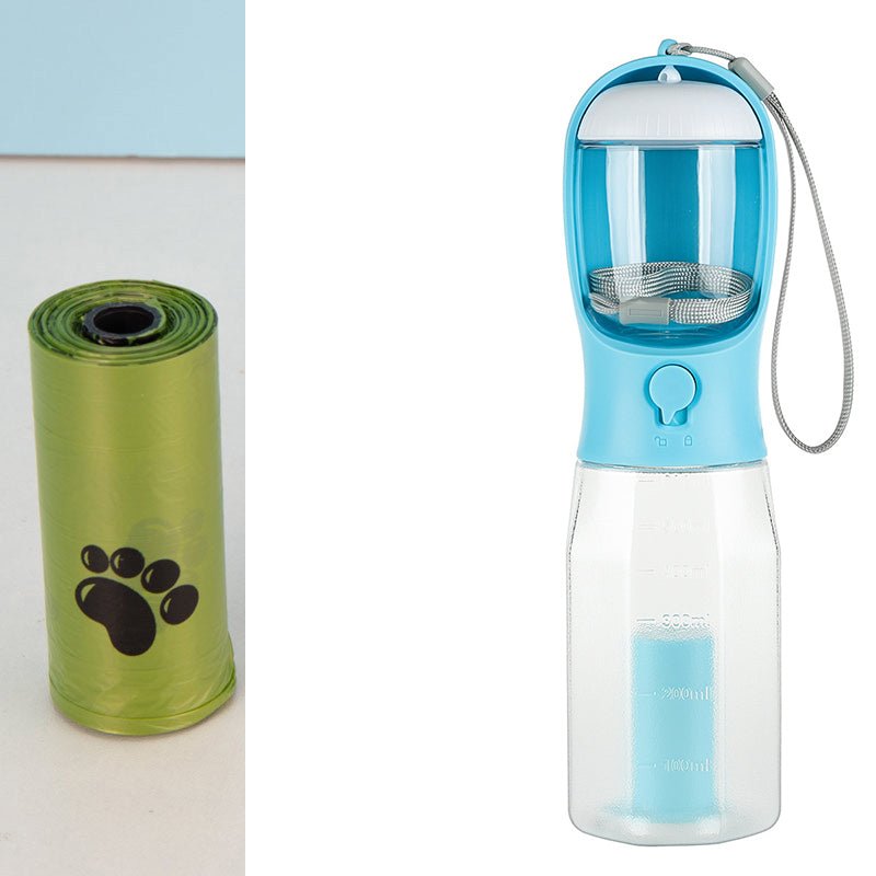 Portable Cat Dog Water Bottle Food Feeder Drinker Poop Dispenser 3 In 1 Leak-proof Multifunctional Dog Water Bottle Pet Products | Orazek UK Ltd
