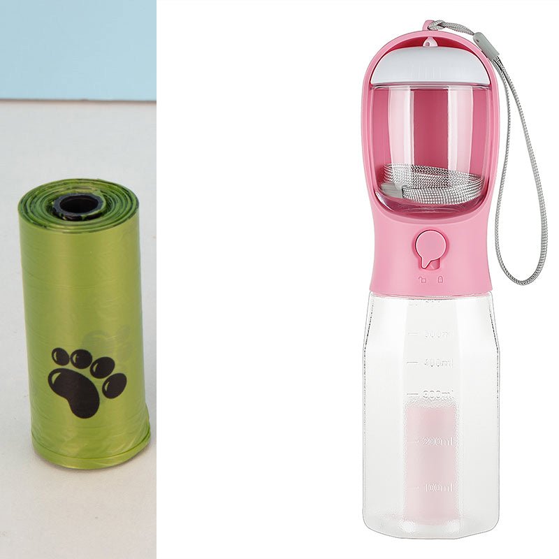 Portable Cat Dog Water Bottle Food Feeder Drinker Poop Dispenser 3 In 1 Leak-proof Multifunctional Dog Water Bottle Pet Products | Orazek UK Ltd