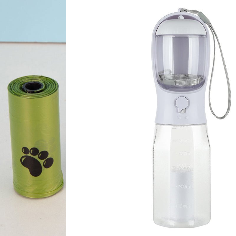 Portable Cat Dog Water Bottle Food Feeder Drinker Poop Dispenser 3 In 1 Leak-proof Multifunctional Dog Water Bottle Pet Products | Orazek UK Ltd