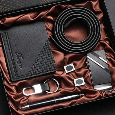 Practical Men's Tiandigai Gift Set Belt Wallet Keychain Pen 4-Piece Gift Box | Orazek UK Ltd