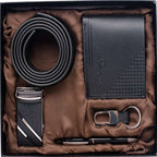 Practical Men's Tiandigai Gift Set Belt Wallet Keychain Pen 4-Piece Gift Box | Orazek UK Ltd