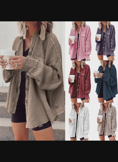 Women's Button Shirt Jacket Orazek UK