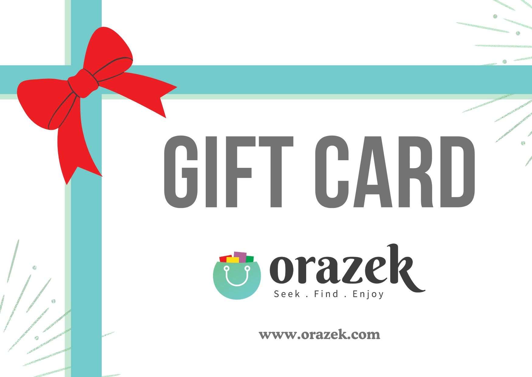 £100 Orazek Gift Card | Orazek UK Ltd