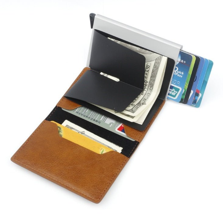 PU Automatic Card Card Holder RFID Multi-function Card Holder | Orazek UK Ltd