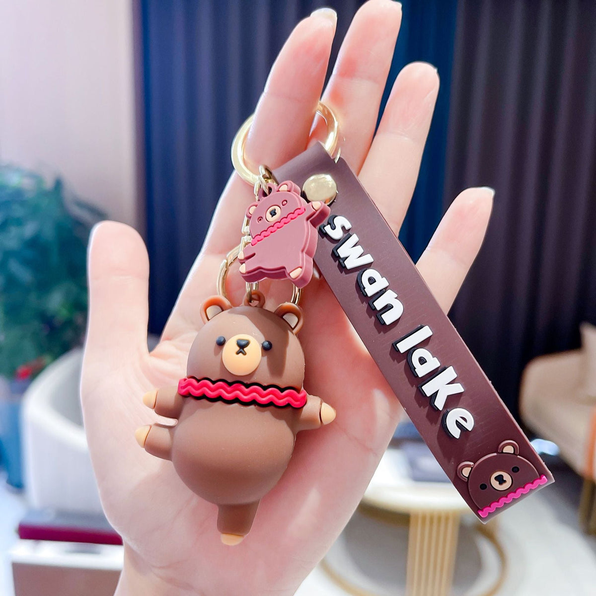 Rabbit Keychain Cartoon Three-dimensional Keychain School Bag Hanging Ornaments | Orazek UK Ltd