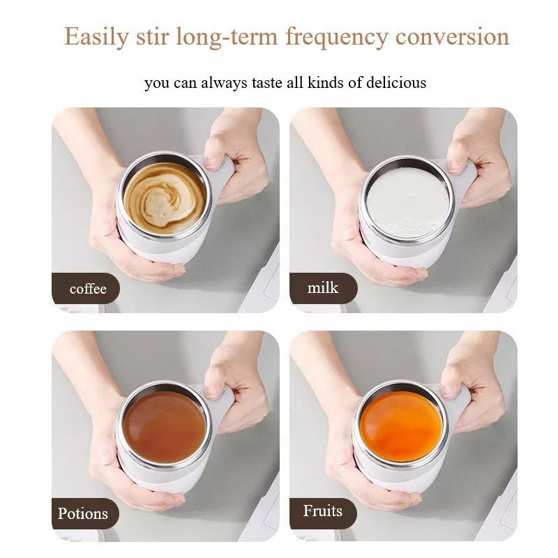 Rechargeable Model Automatic Stirring Cup Coffee Cup High Value Electric Stirring Cup Lazy Milkshake Rotating Magnetic Water Cup | Orazek UK Ltd