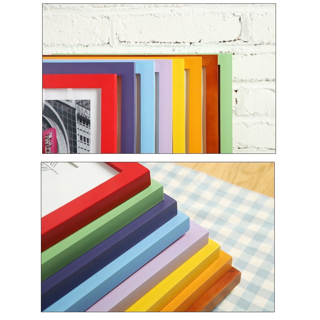 Rectangular Solid Wood Photo Frame Photo Wall Wall Hanging Table Wooden Picture Frame | Orazek UK Ltd