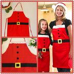 Red Merry Christmas Apron Christmas Apron For Women Girls Cake Kitchen Cook Apron For Mother's New Year Gift Unisex | Orazek UK Ltd