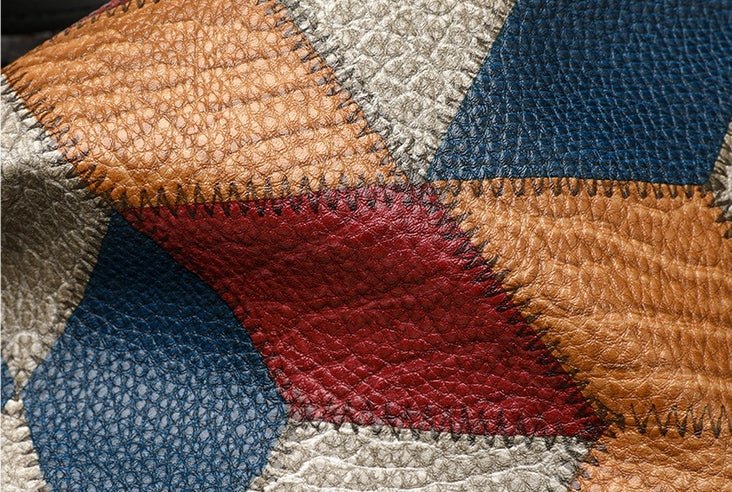 Retro Geometric Pattern Color-matching Shoulder Bag Fashion Large Capacity Stitching Handbag For Women Totes | Orazek UK Ltd