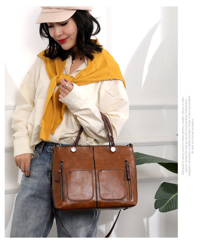 Retro Large-capacity Handbags Simple Crossbody Shoulder Bags For Women | Orazek UK Ltd