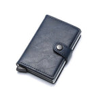 RFID Anti-theft Men Vintage Wallet Aluminum Metal Purse Leather Cover | Orazek UK Ltd