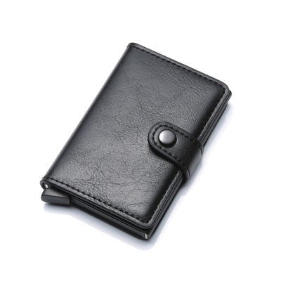 RFID Anti-theft Men Vintage Wallet Aluminum Metal Purse Leather Cover | Orazek UK Ltd
