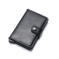 RFID Anti-theft Men Vintage Wallet Aluminum Metal Purse Leather Cover | Orazek UK Ltd