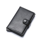 RFID Anti-theft Men Vintage Wallet Aluminum Metal Purse Leather Cover | Orazek UK Ltd