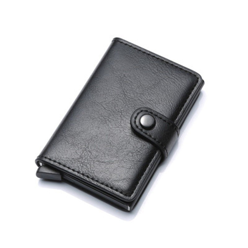 RFID Anti-theft Men Vintage Wallet Aluminum Metal Purse Leather Cover | Orazek UK Ltd
