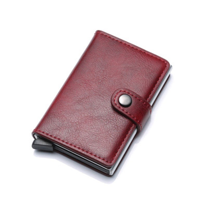RFID Anti-theft Men Vintage Wallet Aluminum Metal Purse Leather Cover | Orazek UK Ltd