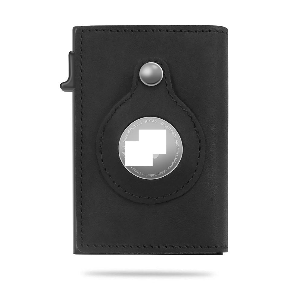 Rfid Card Holder Men Wallets Money Bag Male Black Short Purse Small Leather Slim Wallets Mini Wallets For Airtag Air Tag | Orazek UK Ltd