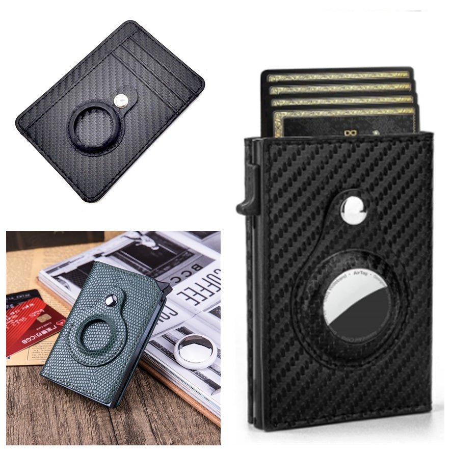 Rfid Card Holder Men Wallets Money Bag Male Black Short Purse Small Leather Slim Wallets Mini Wallets For Airtag Air Tag | Orazek UK Ltd