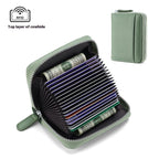 RFID Genuine Leather Card Wallet Men Women Purse With Coin Pocket Zipper Credit Card Holder Small Wallets Bags | Orazek UK Ltd