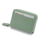 RFID Genuine Leather Card Wallet Men Women Purse With Coin Pocket Zipper Credit Card Holder Small Wallets Bags | Orazek UK Ltd