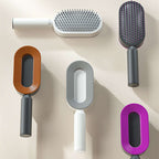 Self Cleaning Hair Brush For Women One-key Cleaning Hair Loss Airbag Massage Scalp Comb Anti-Static Hairbrush | Orazek UK Ltd