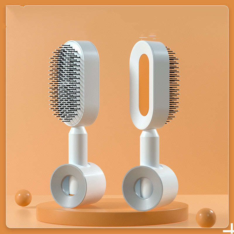 Self Cleaning Hair Brush For Women One-key Cleaning Hair Loss Airbag Massage Scalp Comb Anti-Static Hairbrush | Orazek UK Ltd