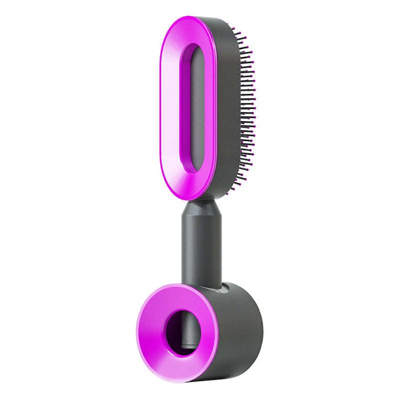 Self Cleaning Hair Brush For Women One-key Cleaning Hair Loss Airbag Massage Scalp Comb Anti-Static Hairbrush | Orazek UK Ltd