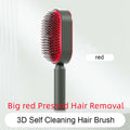 Self Cleaning Hair Brush For Women One-key Cleaning Hair Loss Airbag Massage Scalp Comb Anti-Static Hairbrush | Orazek UK Ltd