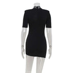 Sexy Lace Hollow-out Spliced Short Sleeve Dress | Orazek UK Ltd