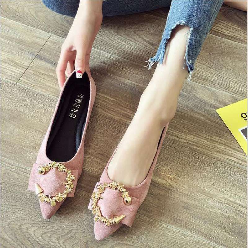 Shallow Mouth Tip Flats For Women Soft Lazy A Pedal Shoes Flat Shoes Women Shoes Woman | Orazek UK Ltd