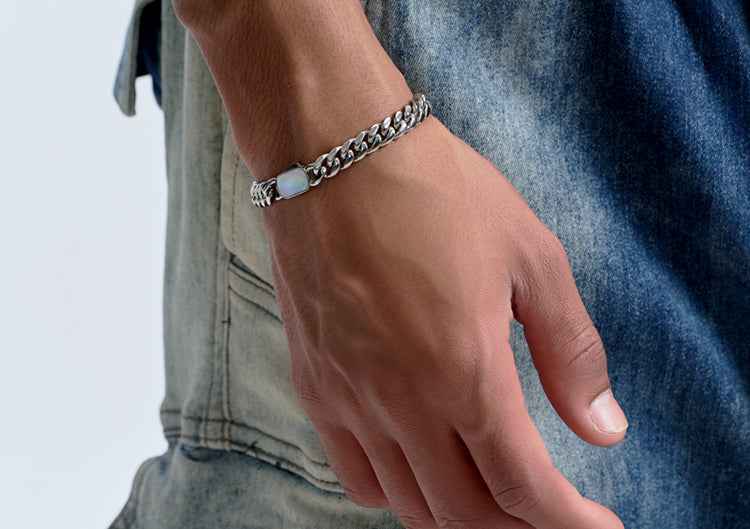 Shell Jewelry Buckle Hip Hop Cuban Bracelet | Orazek UK Ltd