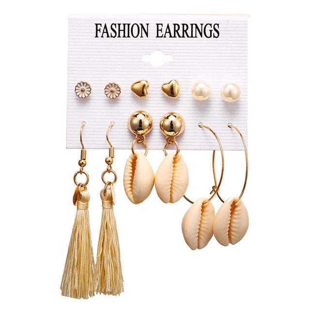 Shell Scallop Earring Set | Orazek UK Ltd