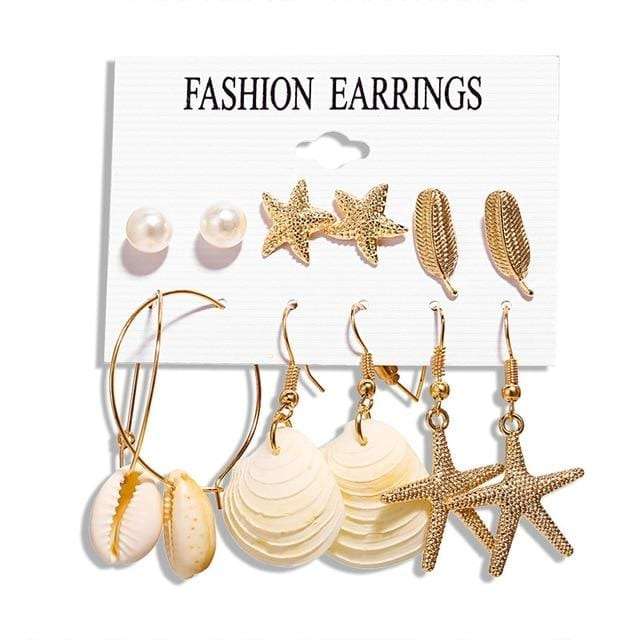 Shell Scallop Earring Set | Orazek UK Ltd