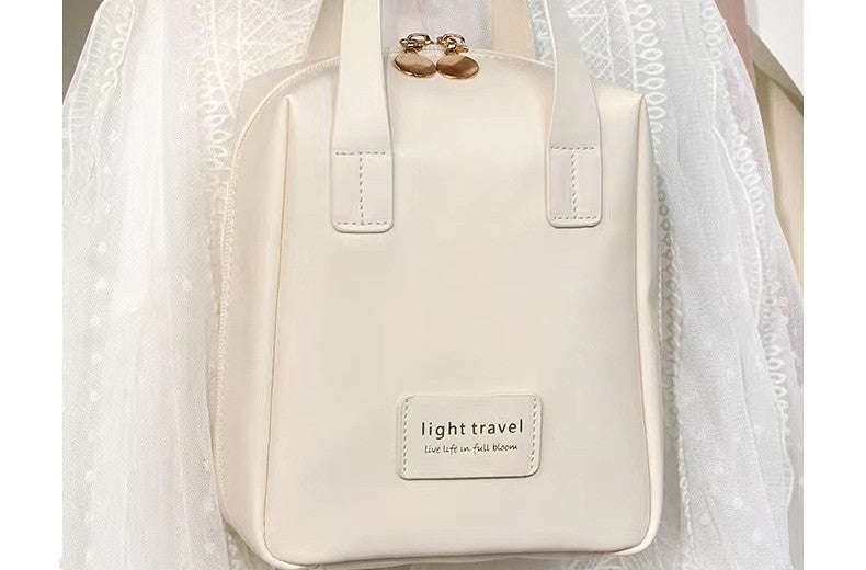 Shell Shape PU Leather Cosmetic Bag Waterproof Letter Makeup Pouch Bag Multifunction Carry-on Makeup Tote Travel Wash Bags | Orazek UK Ltd