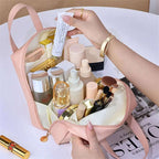 Shell Shape PU Leather Cosmetic Bag Waterproof Letter Makeup Pouch Bag Multifunction Carry-on Makeup Tote Travel Wash Bags | Orazek UK Ltd