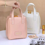 Shell Shape PU Leather Cosmetic Bag Waterproof Letter Makeup Pouch Bag Multifunction Carry-on Makeup Tote Travel Wash Bags | Orazek UK Ltd