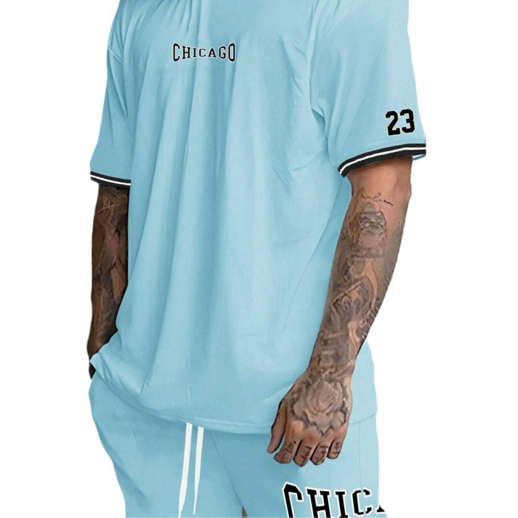 Short-sleeved T-shirt Suit Men's Summer New Fashion Trendy | Orazek UK Ltd