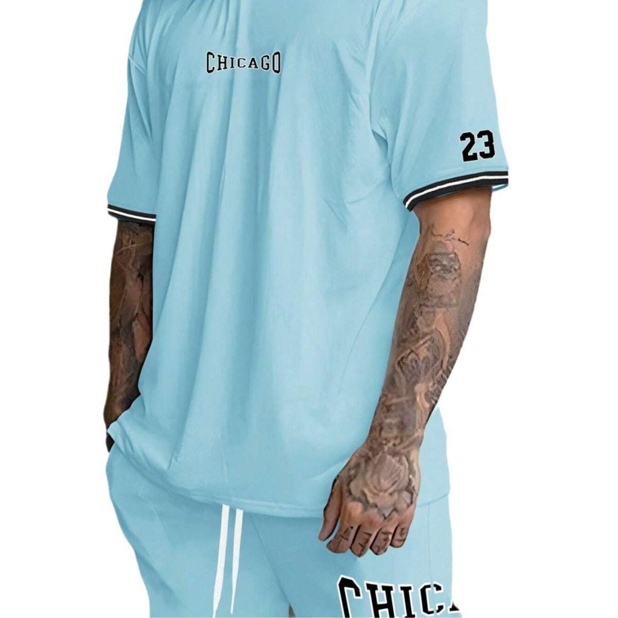 Short-sleeved T-shirt Suit Men's Summer New Fashion Trendy | Orazek UK Ltd