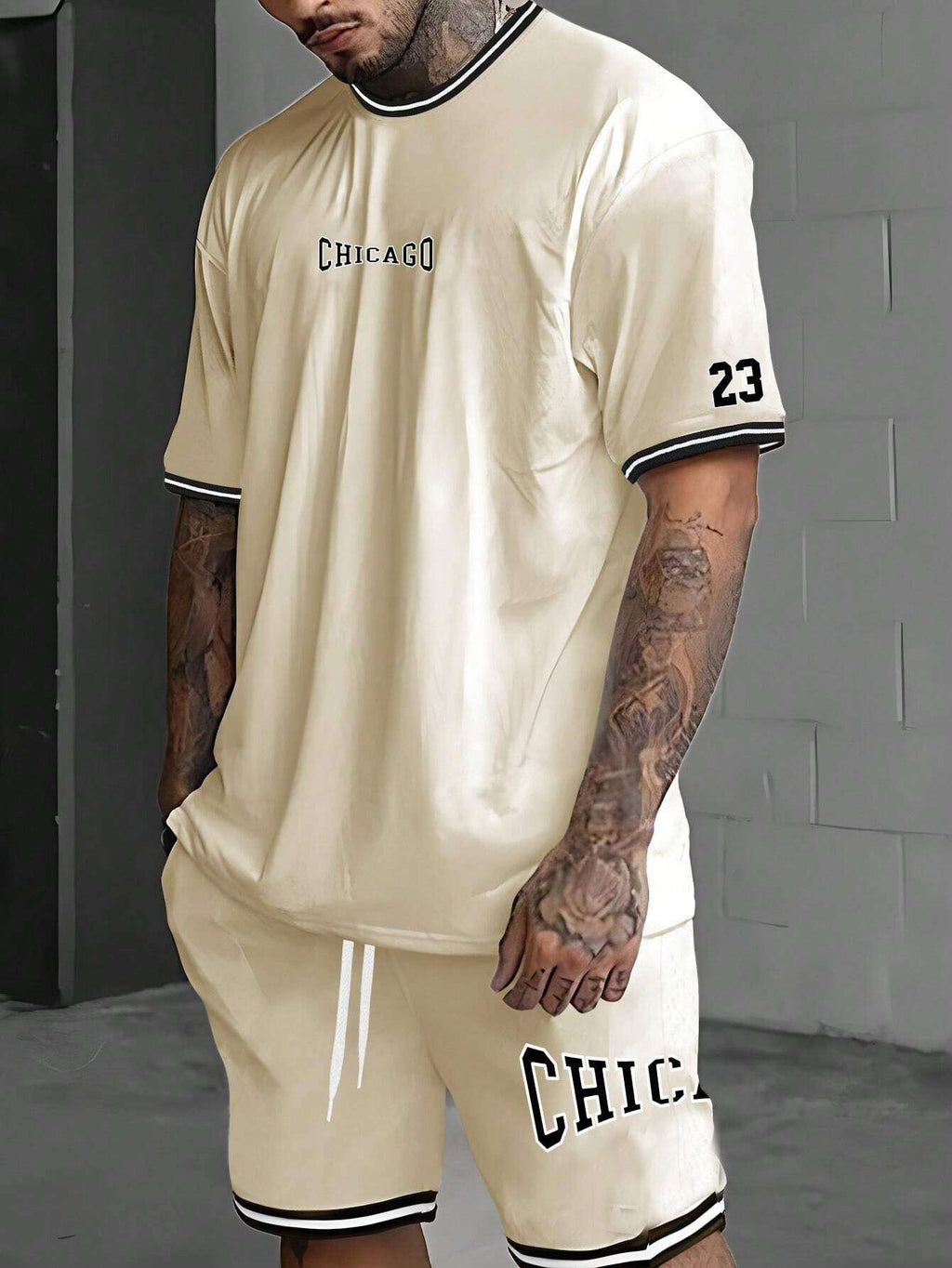 Short-sleeved T-shirt Suit Men's Summer New Fashion Trendy | Orazek UK Ltd