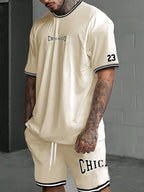 Short-sleeved T-shirt Suit Men's Summer New Fashion Trendy | Orazek UK Ltd