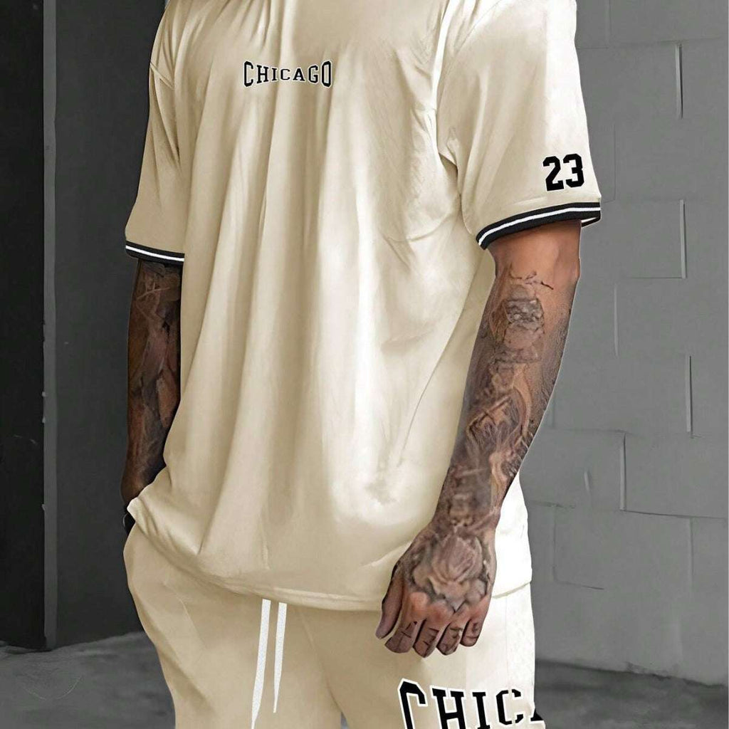 Short-sleeved T-shirt Suit Men's Summer New Fashion Trendy | Orazek UK Ltd
