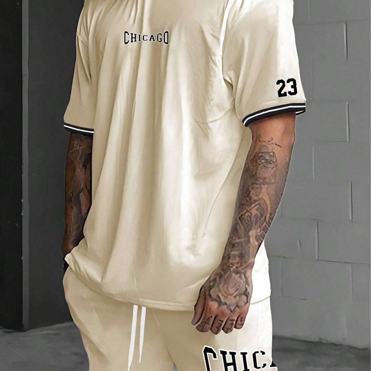 Short-sleeved T-shirt Suit Men's Summer New Fashion Trendy | Orazek UK Ltd