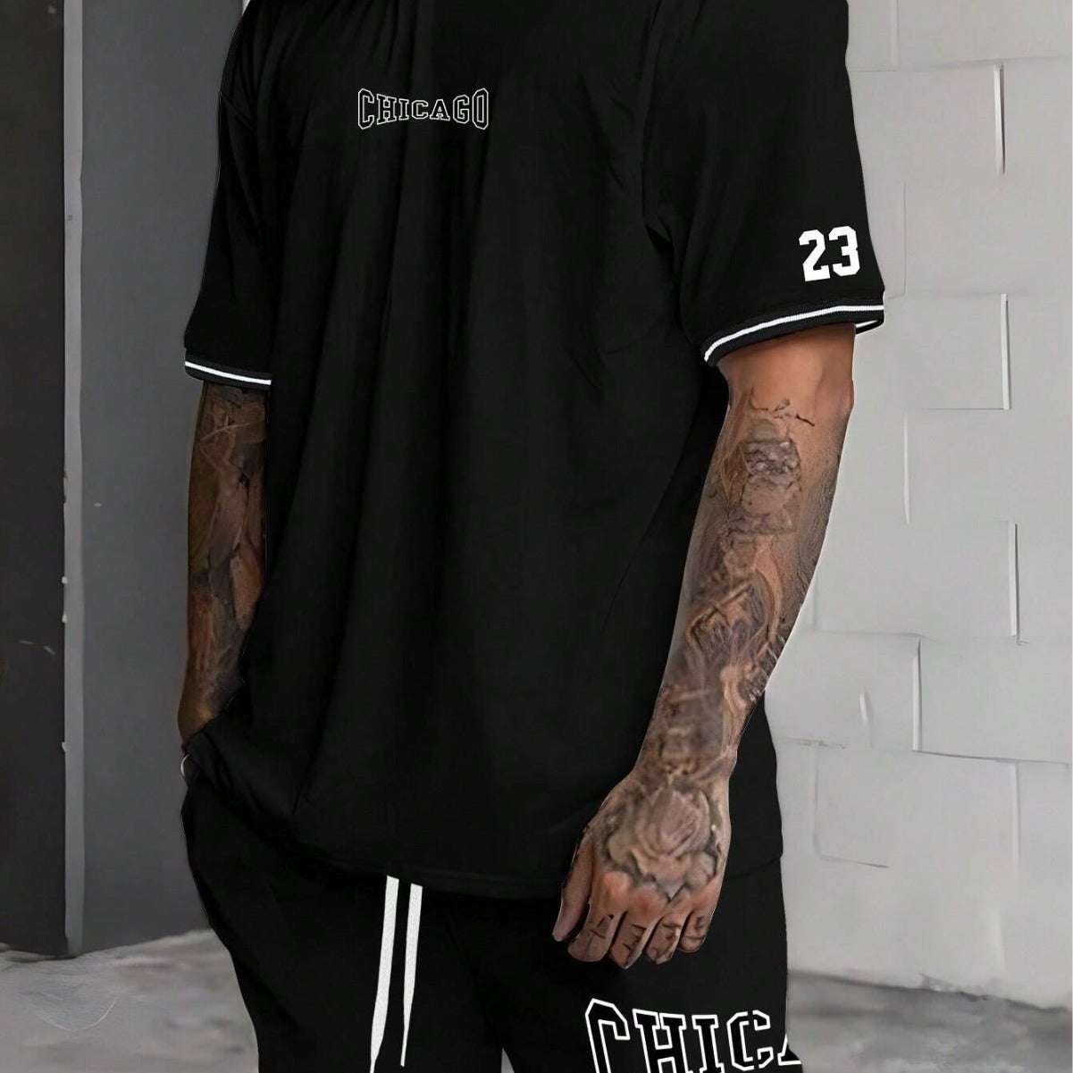 Short-sleeved T-shirt Suit Men's Summer New Fashion Trendy | Orazek UK Ltd